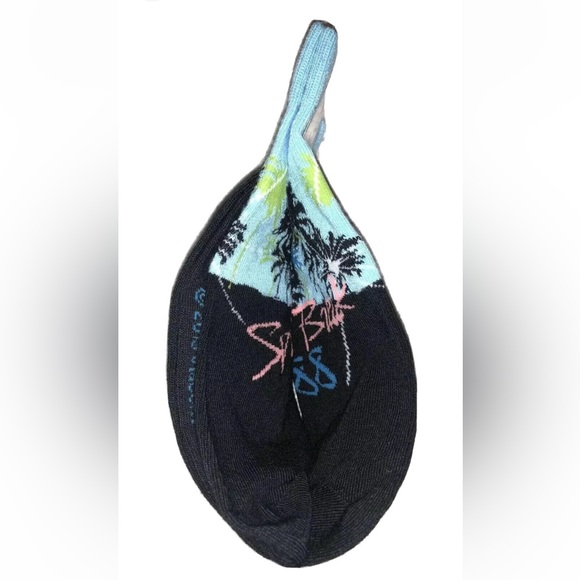 MTV Crew Socks 1 Pair Men’s 6.5-12 Black Blue w Logo Spring Break ‘88 Music NEW! - Picture 5 of 6